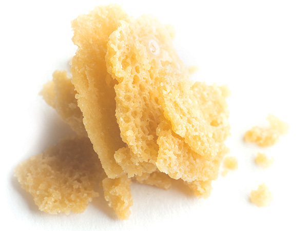 Crumble wax is often difficult to handle but ideal for vaporizers and on top of bowls of flower
